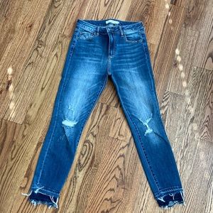 Hidden Distressed Skinny Jeans